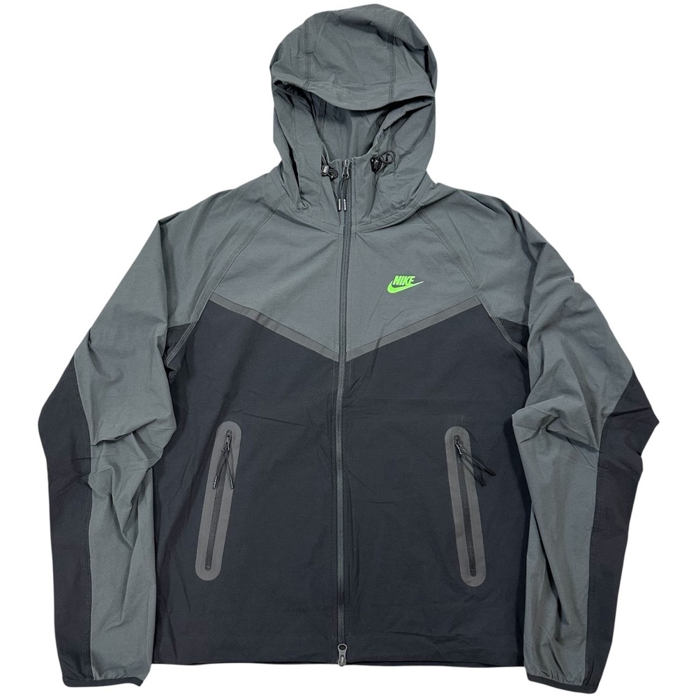 Nike Tech Woven Windrunner Jacket Men Size XS Black Gray Full Zip HM7151-013 NEW